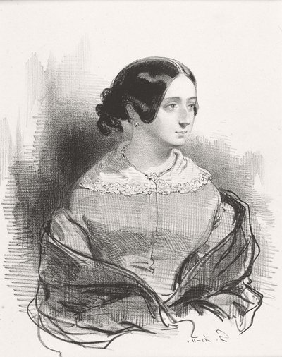 Mme. Montigny, 1842 by Paul Gavarni